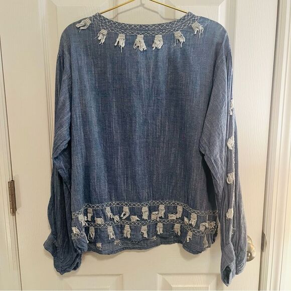 Roller Rabbit Bohemian Blouse with Tassels - Picture 6 of 7